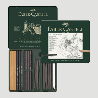 Set Pitt Charcoal Faber Castell, 24 pezzi