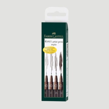 Set Pitt Artist Pen Seppia, 4 Penne