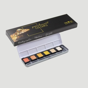 Set Acquerelli Finetec, 6 Colori Perlati Metal