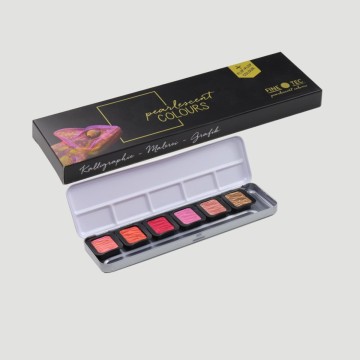 Set Acquerelli Finetec, 6 Colori Perlati Caldi