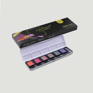 Set Acquerelli Finetec Premium, 6 Colori Perlati Flip Flop