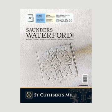 Album Saunders Waterford Grana fine Bianco Collato Lato Corto
