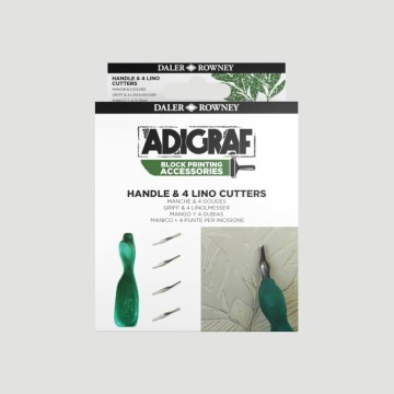 Confezione Manico e 4 Pennini per Incisione Adigraf Daler Rowney, per Linoleografia