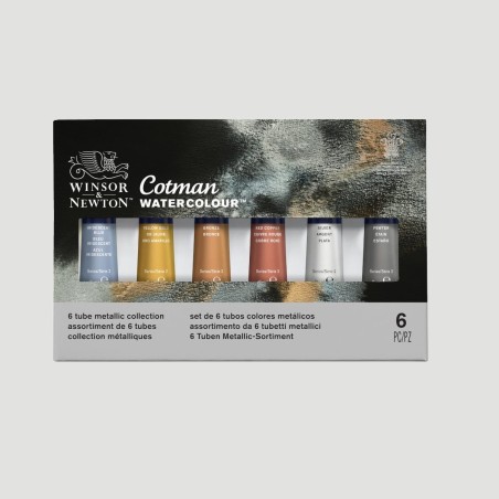 Set Acquerelli Cotman Winsor&Newton, 6 Colori Metallizzati
