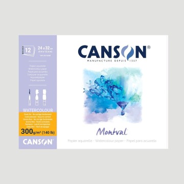 Blocco Acquerello Canson - Montval G.F. Collato 1 Lato