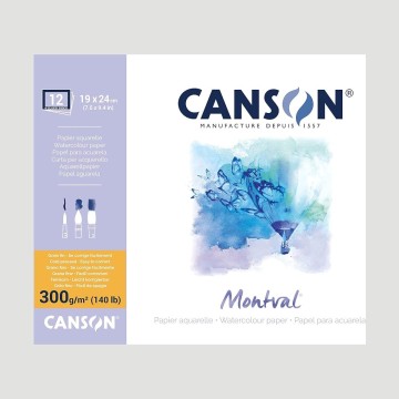 Blocco Acquerello Canson - Montval G.F. Collato 4 Lati