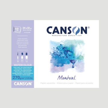 Blocco Acquerello Canson - Montval G.G. Collato 1 Lato