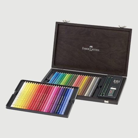 Valigetta in Legno Matite Colorate Polychromos Faber-Castell, 48 colori