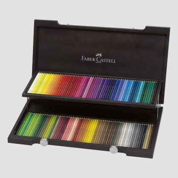 Valigetta in Legno Matite Colorate Polychromos Faber-Castell, 120 colori