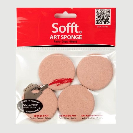 Confezione Spugnette Tonde PanPastel, 4 pezzi