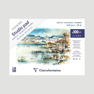 Album per Acquerello Goldline Aquarelle Clairefontaine, 200g/mq e grana fine