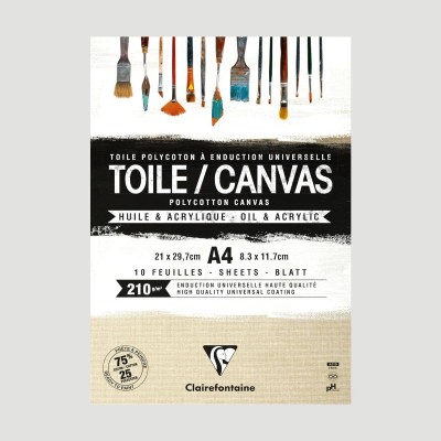 Blocco Tela Naturale Clairefontaine, per acrilico e olio