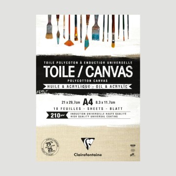 Blocco Tela Naturale Clairefontaine, per acrilico e olio