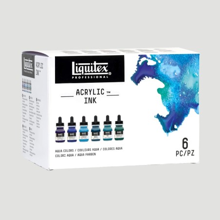 Set da 6 Acrilici Liquidi Liquitex Ink! Colori dell'acqua