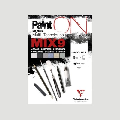 Blocco Paint On Mix 9 Clairefontaine, per tutte le tecniche