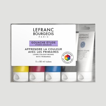 Set Tempera Studio Lefranc Bourgeois, 5 tubetti da 80ml