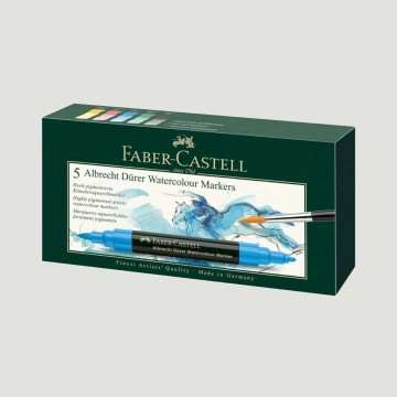 Confezione Marker Acquerellabili Albrecht Dürer Faber-Castell, 5 colori base