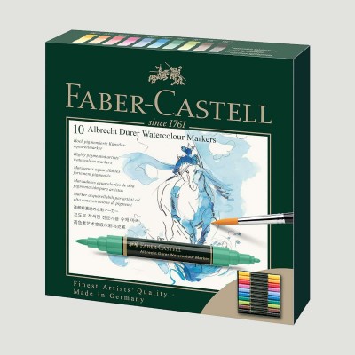 Confezione Marker Acquerellabili Albrecht Dürer Faber-Castell, 10 colori