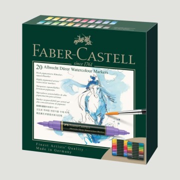 Confezione Marker Acquerellabili Albrecht Dürer Faber-Castell, 20 colori
