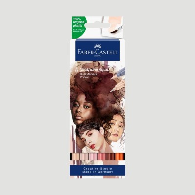Set Goldfaber Aqua Dual Marker Faber-Castell, 6 colori ritratto