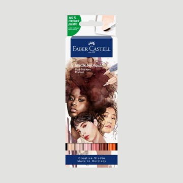Set Goldfaber Aqua Dual Marker Faber-Castell, 6 colori ritratto