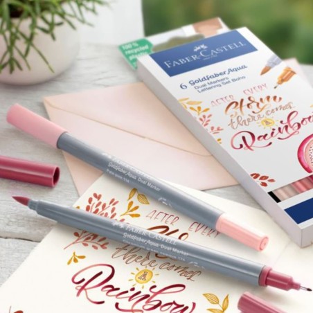 Set Goldfaber Aqua Dual Marker Faber-Castell, 6 colori assortiti
