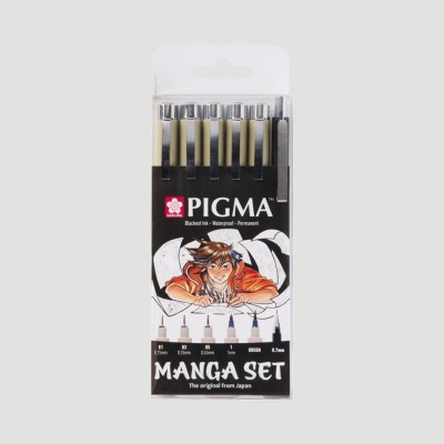 Tool Set Pigma Micron Manga, 6 pezzi