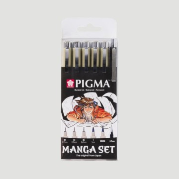 Tool Set Pigma Micron Manga, 6 pezzi