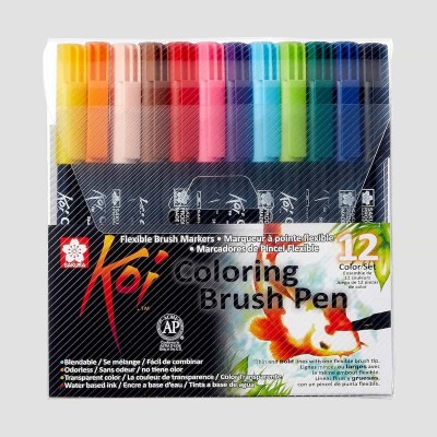 Set Koi Color Brush Pen, 12 colori assortiti