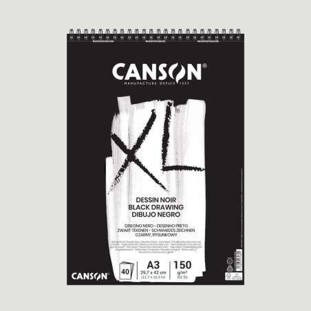 Blocco Canson XL Black, per tecniche secche