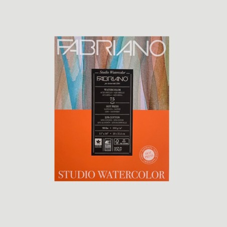 Fabriano Album Studio Watercolour Fabriano Grana Satinata 200gr, Formato 28x35,6cm