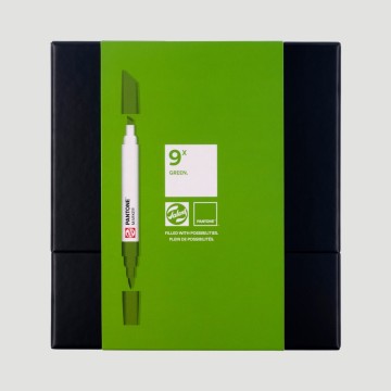 Set Marker Pantone Royal Talens, 9 tonalità verde