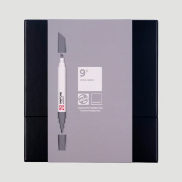 Set Marker Pantone Royal Talens, 9 tonalità grigio freddo