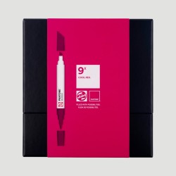 Set Marker Pantone Royal Talens, 9 tonalità rosso freddo.