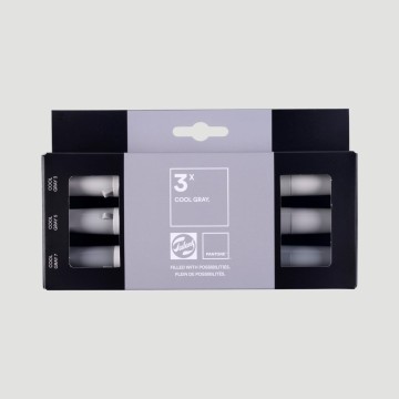 Set Marker Pantone Royal Talens, 3 tonalità grigio freddo