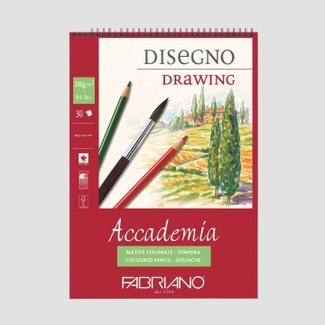 Album Spiralato Disegno Accademia Fabriano, Grana Naturale 200gr.