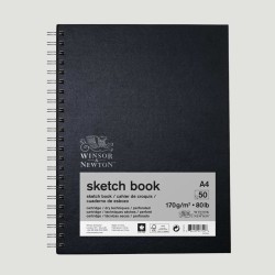 Taccuino Sketchbook da Disegno con Spirale Winsor&Newton, in cellulosa grana naturale.