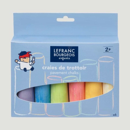 LeFranc Bourgeois Set Gessi Colorati Per Bambini Lefranc Bourgeois, 6 colori formato maxi