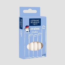 Set 10 Gessetti Bianchi Per Bambini Lefranc Bourgeois