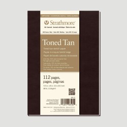 Taccuino Sketchbook per Disegno Art Journal Toned Tan Strathmore Serie 400, colore ocra calda.