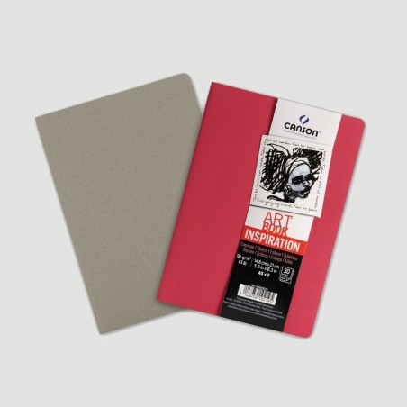 Taccuino Sketchbook da Disegno in cellulosa Art Book Inspiration Canson, copertina rossa e grigia
