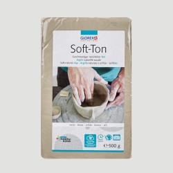 Argilla Naturale Colore Bianco, Panetti da 500gr, 1kg e 2.5kg