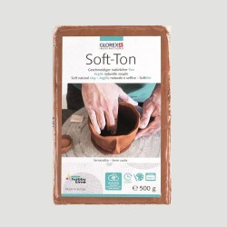 Argilla Naturale Colore Terracotta, Panetti da 500gr, 1kg e 2.5kg.