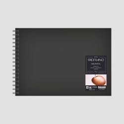 Taccuino Sketchbook da disegno con spirale Drawing Book Fabriano, formato orizzontale in cellulosa