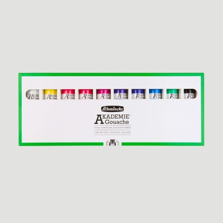 Set Akademie Gouache Schmincke, 10 tubetti da 60ml.