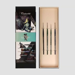 Kit 4 Pennelli Tintoretto per Miniature Selezione Massimiliano Richiero