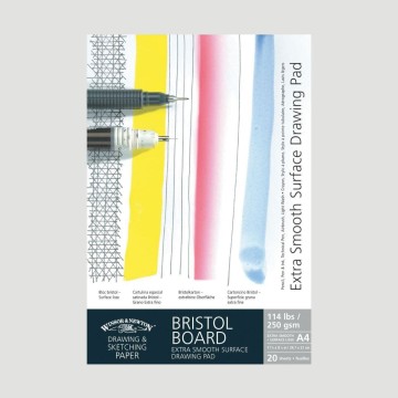 Album Bristol Board Winsor&Newton, Formato A3 e Grana Extra Liscia.