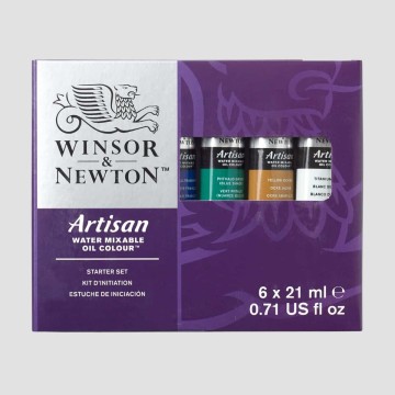 Set Colori a Olio Artisan Winsor&Newton 6 Tubi da 21ml, diluibili in acqua
