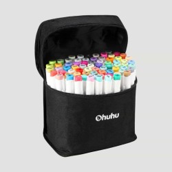 Set 72 Marker Ohuhu Honolulu, Inchiostro a Base Alcol Doppia Punta Fine e Pennello