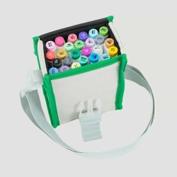 Set 24 Marker Ohuhu Honolulu, Inchiostro a Base Alcol Doppia Punta Scalpello e Pennello